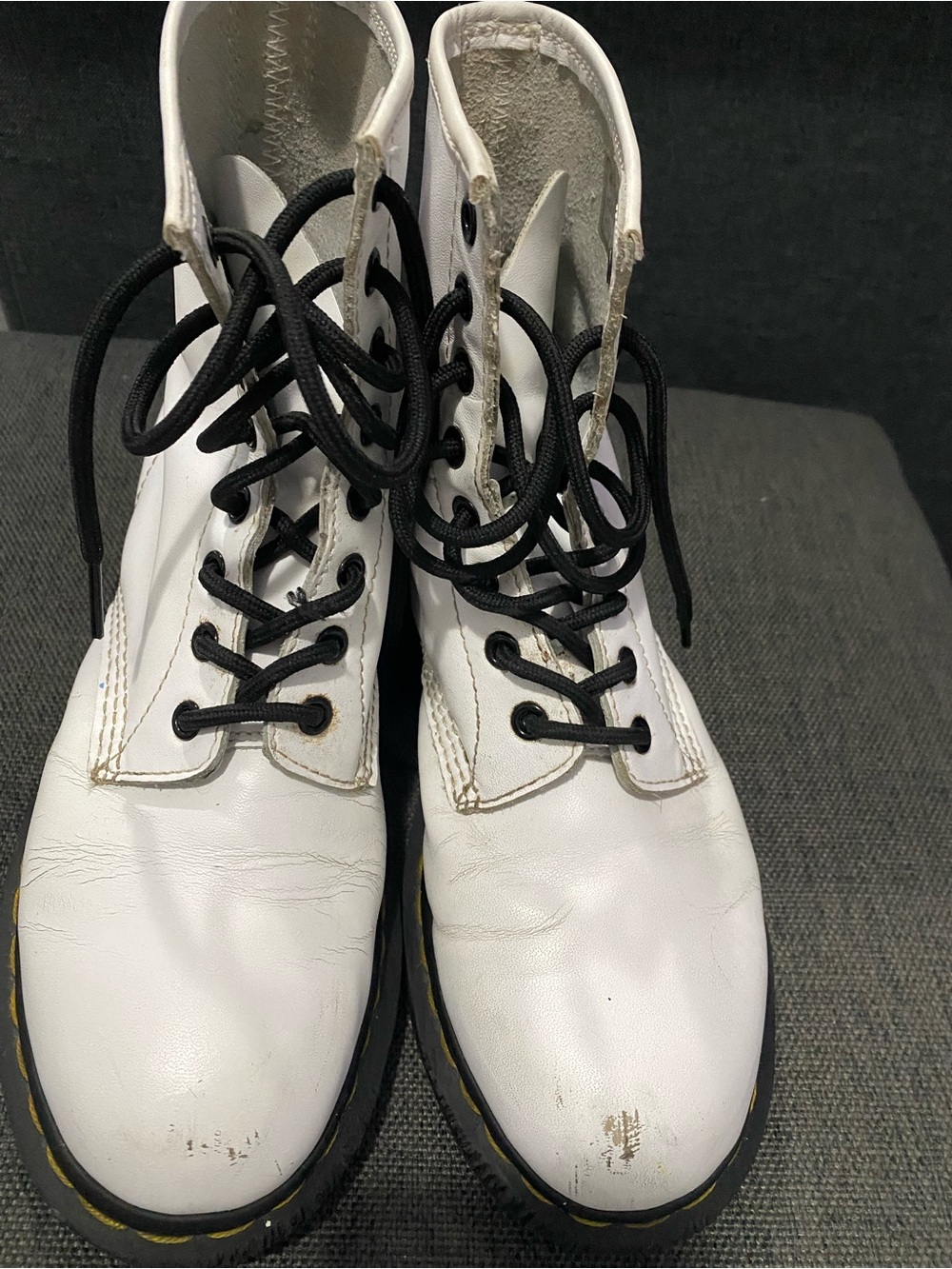 Doc Martens Women’s White 1460 Boots Size 8 Used